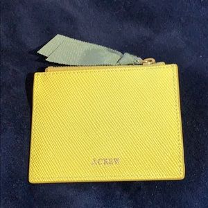 J. Crew Gold Color 100% Credit Card Coin Purse